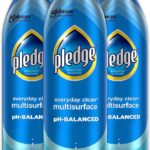 Pledge pH-Balanced Multisurface Spray, Gently Clean 101 Surfaces, Remove Dust and Messes, No Residue - Rainshower Scent, 9.7oz, Pack of 3