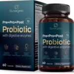 Premium 4-in-1 Probiotic Prebiotic, Postbiotic & Digestive Enzymes for Men & Women – Supports Gut, Digestion & Immunity –Complete Gut Health with Pre, Post, Probiotics & Digestive Enzymes–60 Capsules