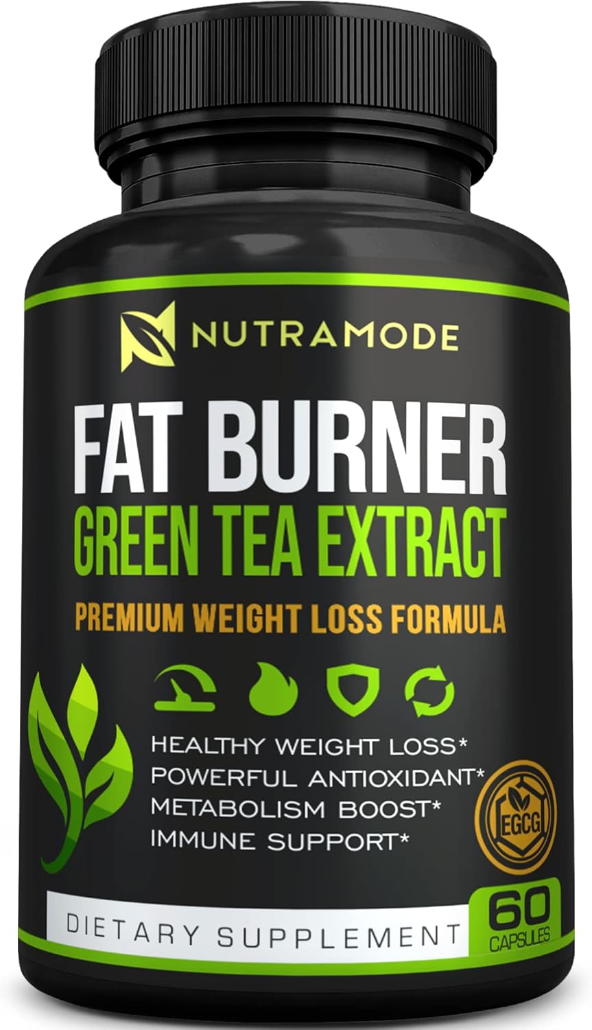 Premium Green Tea Extract Fat Burner Supplement with EGCG-Natural Appetite Suppressant-Healthy Weight Loss Diet Pills that Work Fast for Women and Men-Detox Metabolism Booster to Burn Belly Fat Fast