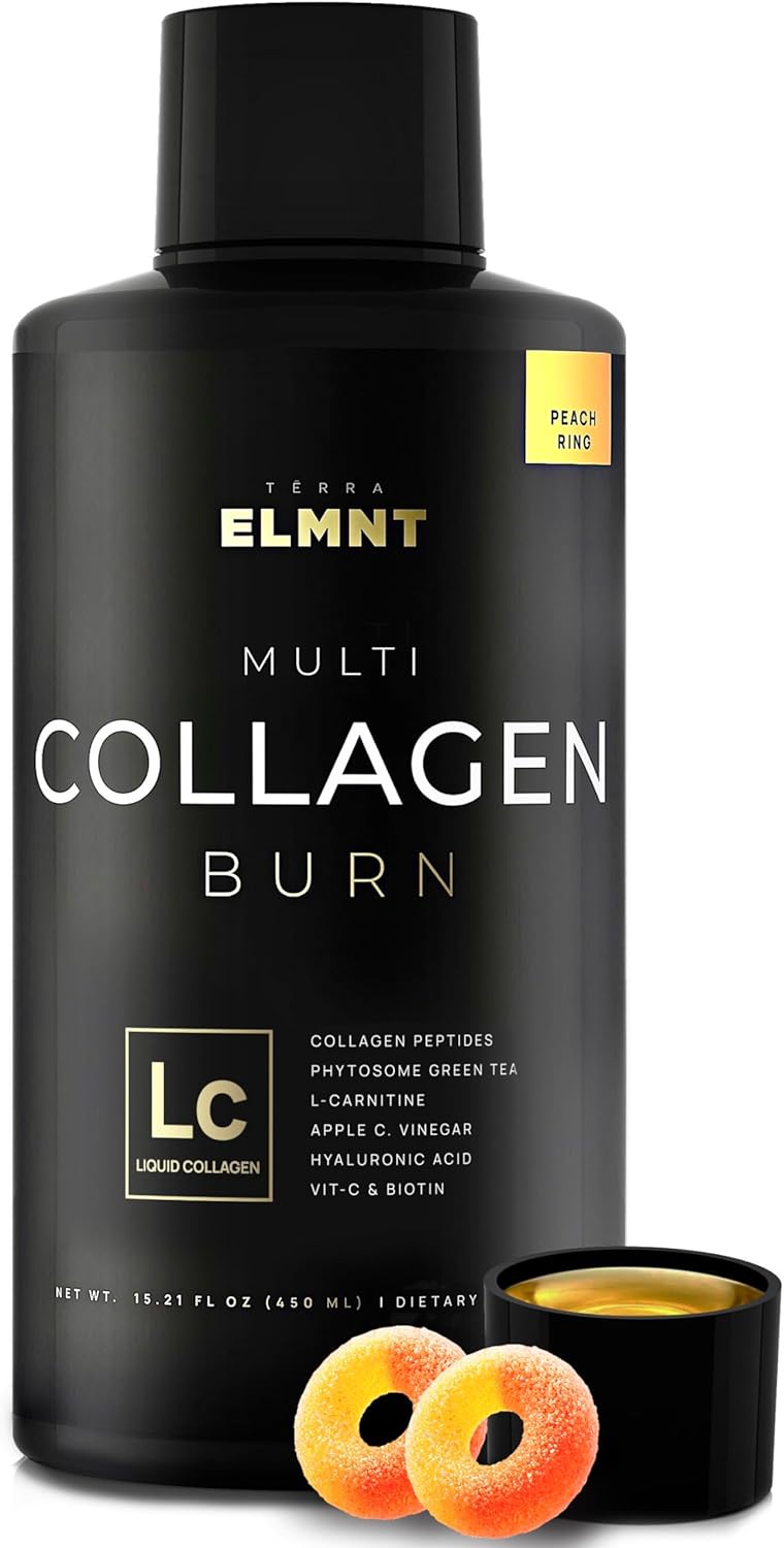 Premium Liquid Collagen for Women Weight Loss & Beauty w. Hyaluronic Acid, Biotin, L-Carnitine, Apple C Vinegar – Ultra Pure Multi Collagen Protein Shots Drink + Hair & Skin Liquid Vitamins – Colageno