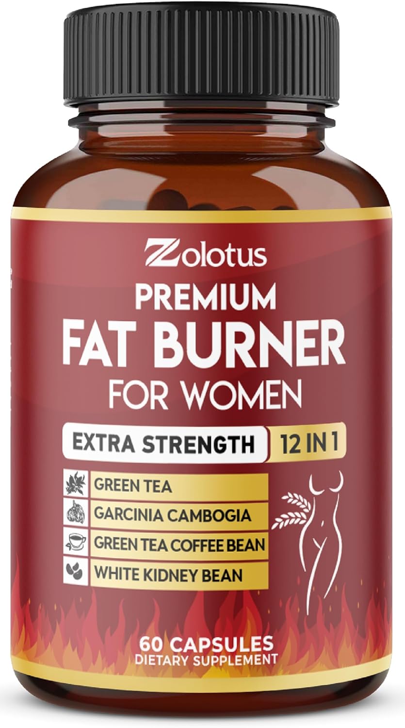 Premium Weight Loss Pills for Women, The Best Fat Burners for Women and Men, Energy Pills, High Potency with Green Tea Extract 98%, 2 Months Supply