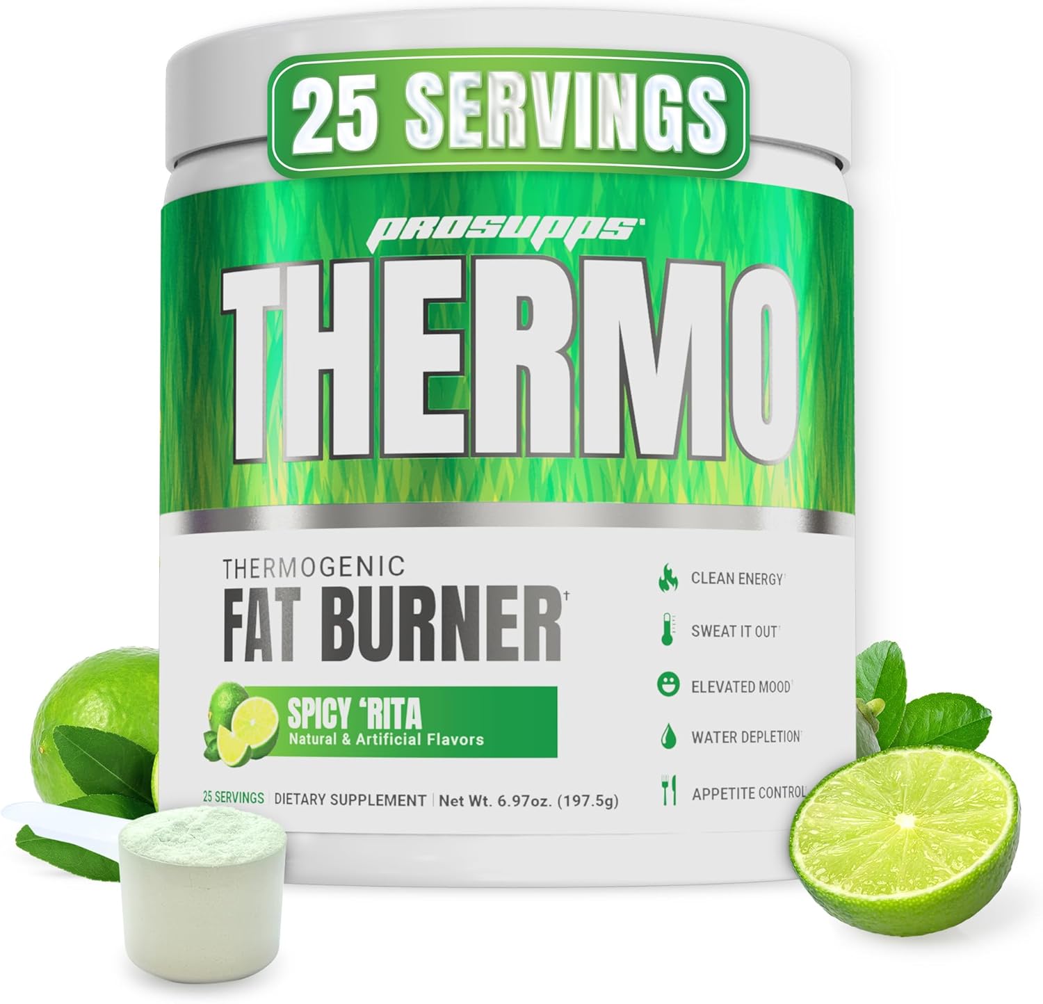 ProSupps Thermogenic Fat Burner Powder, Spicy Rita – Weight Loss & Metabolism Booster Pre Workout Supplement for Women & Men – Supports Appetite Control & Boosts Energy – Gluten-Free – 25 Servings
