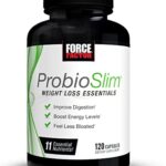 ProbioSlim Weight Loss Essentials Complete Daily Digestive Health and Weight Loss Probiotic Supplement for Women and Men with Electrolytes and Green Tea Extract, Force Factor, 120 Capsules