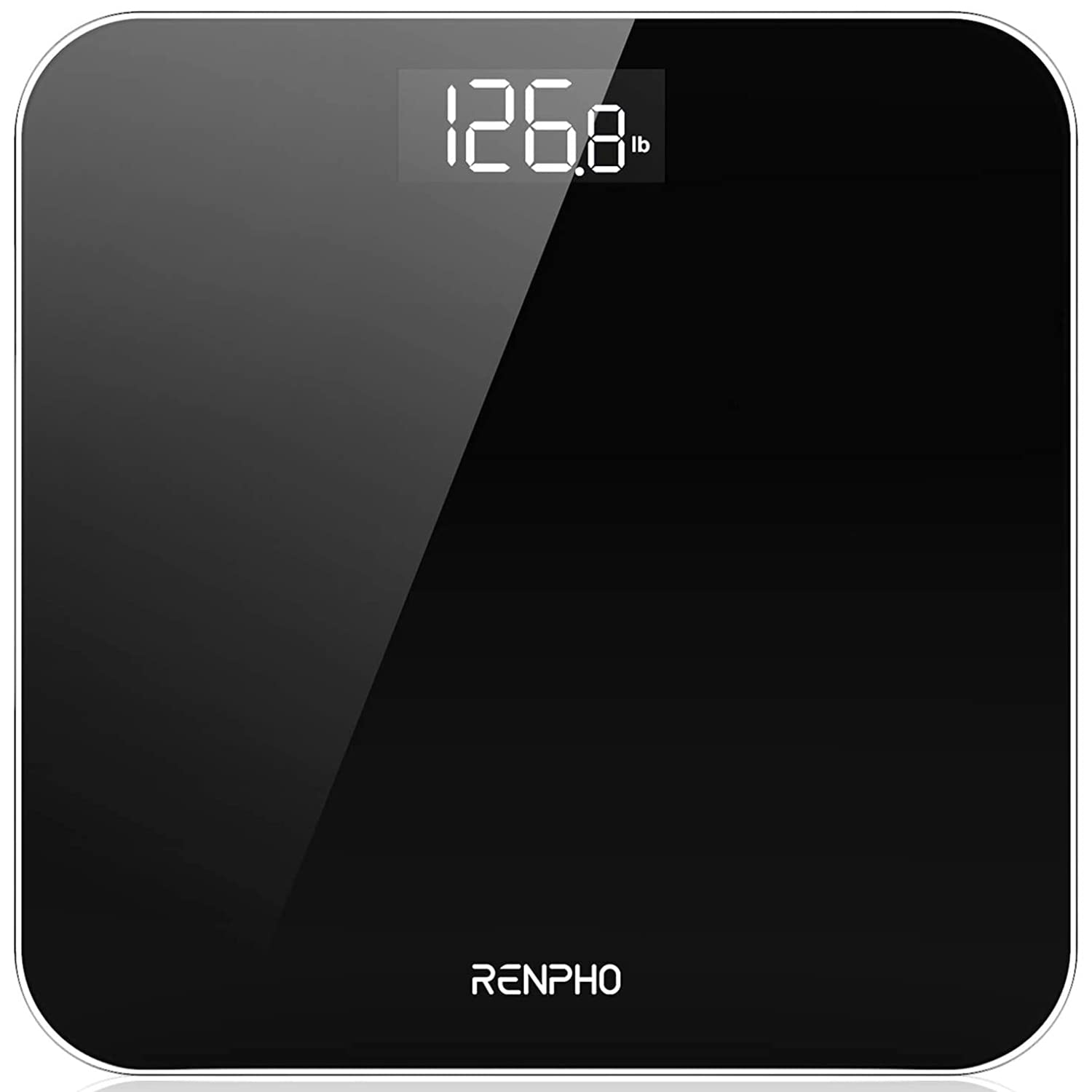RENPHO Scale for Body Weight, Mechanical Bathroom Weighing Scale, Highly Accurate & Measures Weight up to 400 lb/180kg, Batteries Included, 10.2″/260mm, Black-Core 1S