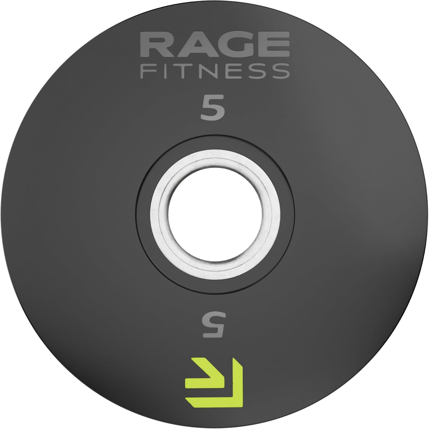 Rage Fitness Cast Iron Weight Plates, Rubber Coated, 2″ Steel Insert (5lb, 10lb, 25lb, 45lb – SOLD INDIVIDUALLY), Rubber Weight Plates for Strength Training, Bench Press, Squats, Powerlifting