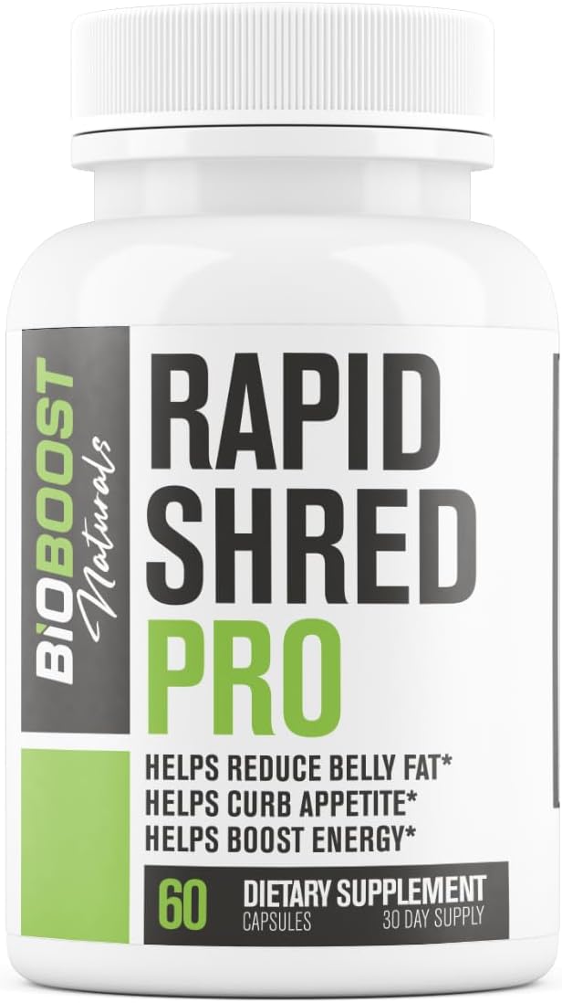 Rapid Shred PRO Series | Supports GLP-1 Pathway Function | Weight Loss Pills for Women & Men | & Fat Burner to Boost Metabolism, Appetite Suppressant| 3rd Party Tested Supplement – 60 Pills