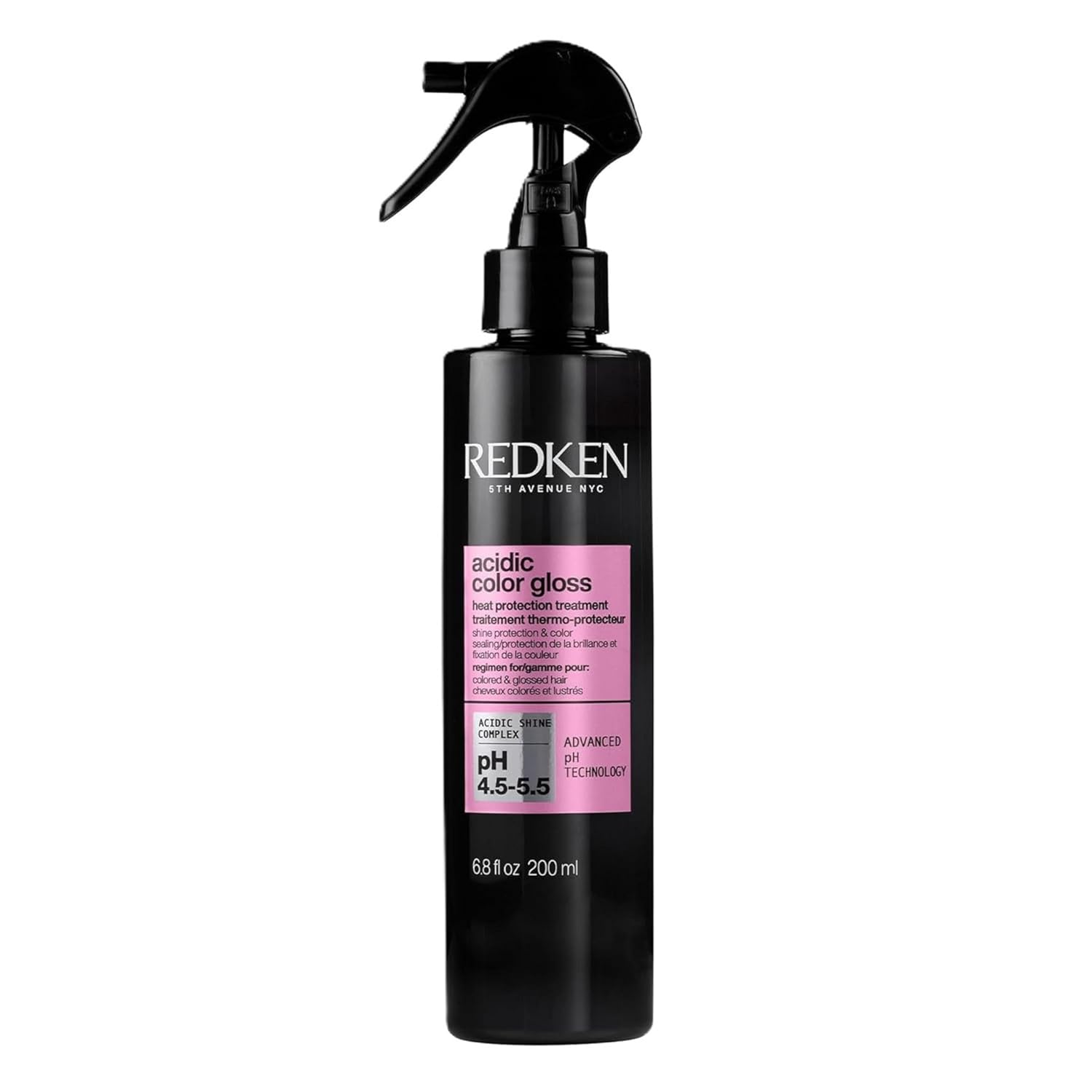 Redken Acidic Color Gloss Heat Protection Leave-In Treatment Spray For Color-Treated Hair – Conditions and Adds Shine, With Heat Protection