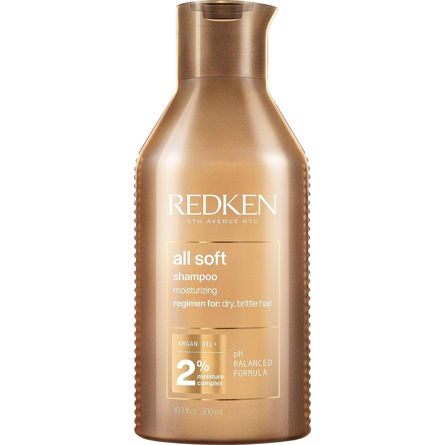 Redken All Soft Shampoo – Moisturizes & Hydrates Dry, Brittle Hair, Gently Cleanses and Softens, With Argan Oil, Safe For Color-Treated Hair