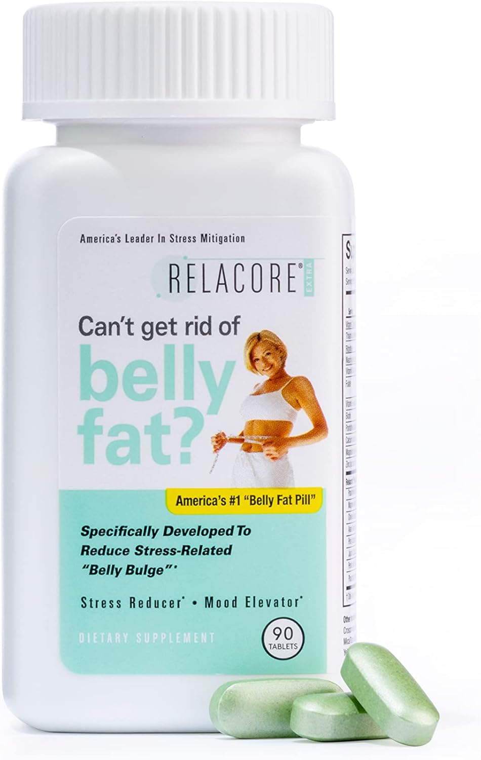 Relacore Extra Maximum Strength – Cortisol Supplements for Women – Reduce Cortisol Related Belly Fat – Stress Relief Supplement – Calm Mind – Improved Mood, 90 Count