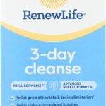Renew Life 3-Day Cleanse Total Body Reset 2-Part Detox Cleanse Capsules, Digestive Wellness and Regularity, Herbal Blend with Magnesium and Cranberry, Soy, Dairy and gluten-free 12 Count