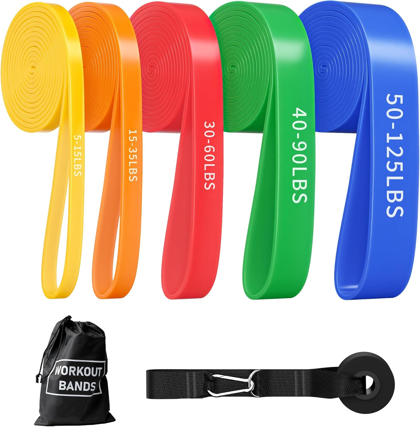 Resistance Bands, Pull Up Bands, Pull Up Assistance Bands Set for Men & Women, Exercise Workout Bands for Working Out, Body Stretching, Physical Therapy, Muscle Training