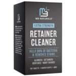 Retainer Cleanser Tablets Invisalign Cleaner, Removes Odors Discoloration Stains and Plaque 4 Month Supply Denture Cleansers Retainers Mouth Guards Denture Bath Mint by M3