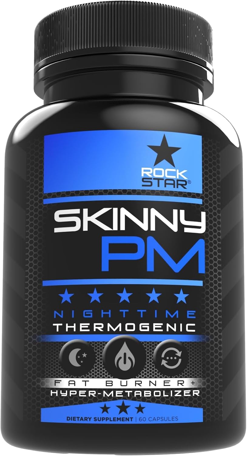 Rockstar Skinny PM – Nighttime Fat Burner Weight Loss Pills – Thermogenic Diet Pills 60ct