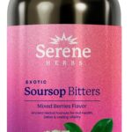 Serene Herbs Soursop Bitters Liquid with Soursop Leaves for Gut Cleanse, Detox & Immune Boost with Black Seed, Moringa, Irish Moss, Ashwaganda, Turmeric, 16 fl oz (16 Fl Oz (Pack of 1), Mixed Berry)