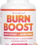 SkinnyBoost Burn Boost Capsules-60 Ct – Natural Vegan Metabolism Support with Green Tea & Garcinia Cambogia -Anotioxidants, Energy and Weight Management Burn Boost Vegan Capsules