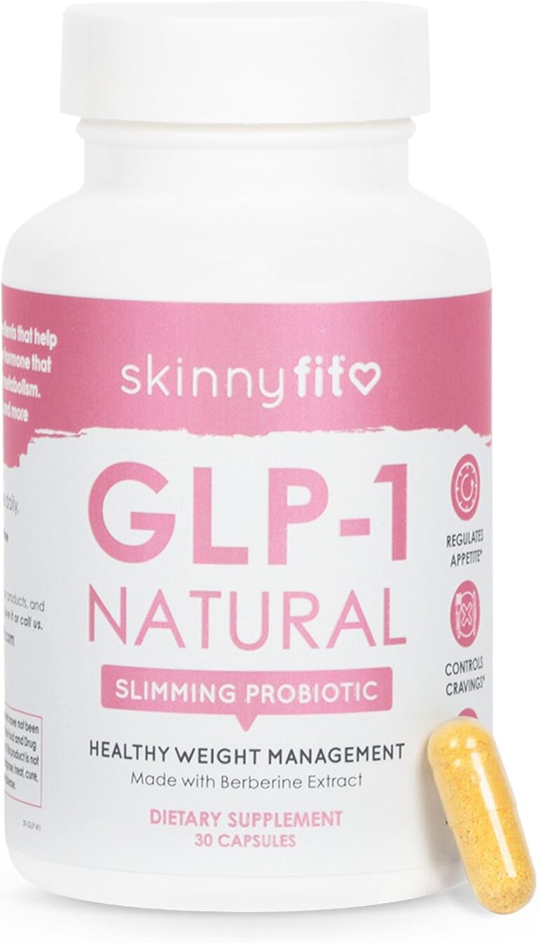 SkinnyFit - GLP-1 Natural Probiotic Supplement (30 Servings) - Weight & Fitness Goals - Cravings, Appetite & Digestion - Berberine & Probiotics - Non GMO, Gluten Free & Dairy Free - Beauty & Body Care