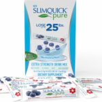 SlimQuick Pure 3X Extra Strength Drink Mix Packets, Metabolism and Weight Management for Women, Helps in Fat Breakdown, with Green Tea, Caffeine, Chaste Tree, Rhodiola - Blue Raspberry 26 Count