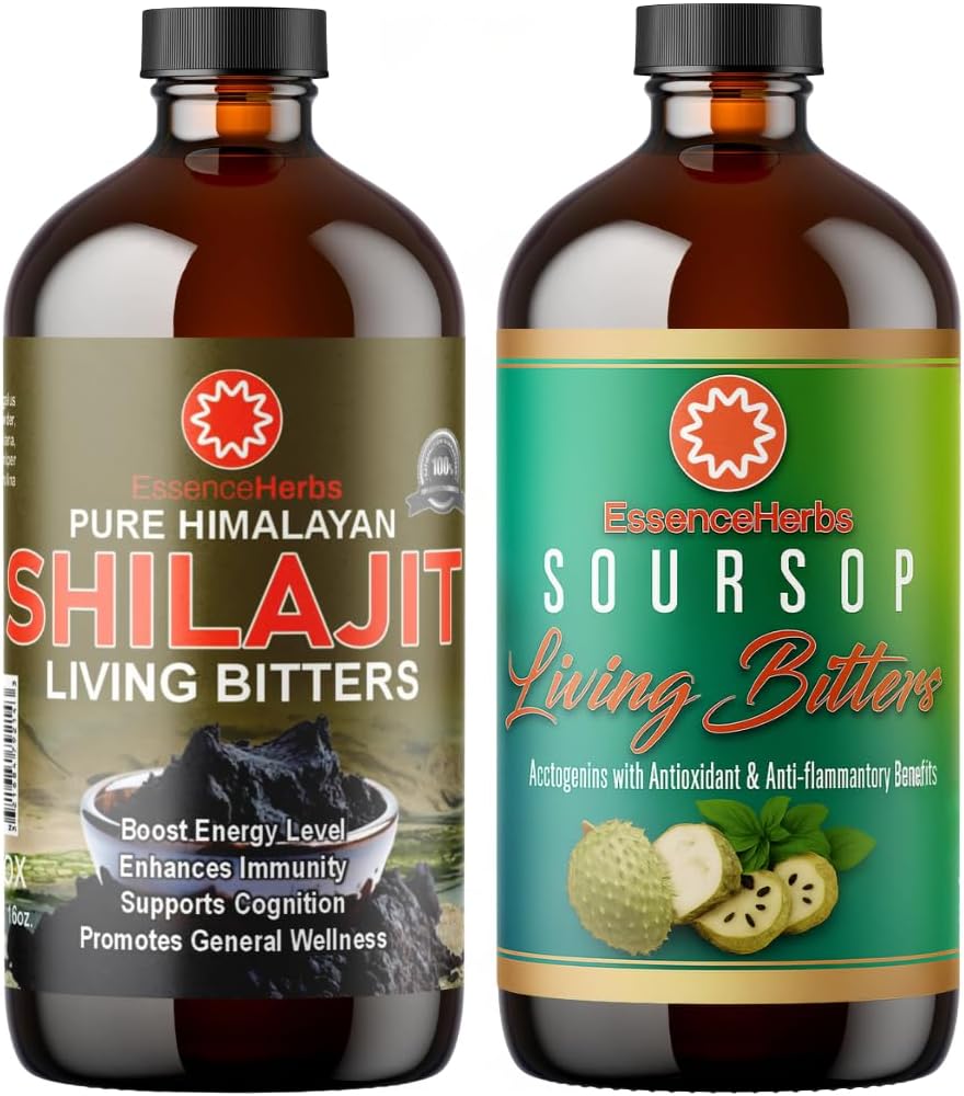 Soursop Bitters & Shilajit Bitters Bundle : Natural Complete Herbal Drink