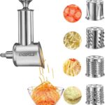 Stainless Steel Slicer Shredder Attachment for KitchenAid Mixer, Cheese Grater Attachment, Food Slicer for KitchenAid Mixer, Accessories for Kitchen aid
