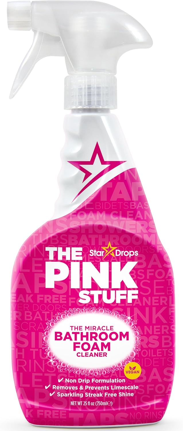 Stardrops – The Pink Stuff – Miracle Bathroom Foam Cleaner 750ml – Baths, Tiles, Soap Scum, Limescale, Streak Free