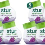 Stur Liquid Water Enhancer | Concord Grape | Naturally Sweetened | High in Vitamin C & Antioxidants | Sugar Free | Zero Calories | Keto | Vegan | 5 Bottles, Makes 120 Drinks (Pack of 2)