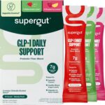 Supergut GLP1 Daily Support, Variety Pack - High Fiber GLP-1 Supplement Powder for Women & Men - Sugar-Free Drink Mix for Gut Health & Digestive Support (15 Servings)