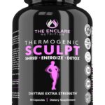 Thermogenic Fat Burner, Appetite Suppressant, Weight Loss Supplement for Women & Men, Metabolism, Energy, Focus, Brain, Caffeine Pills with Chromium, Green Tea Extract, L Theanine, Sculpt 60 Capsules