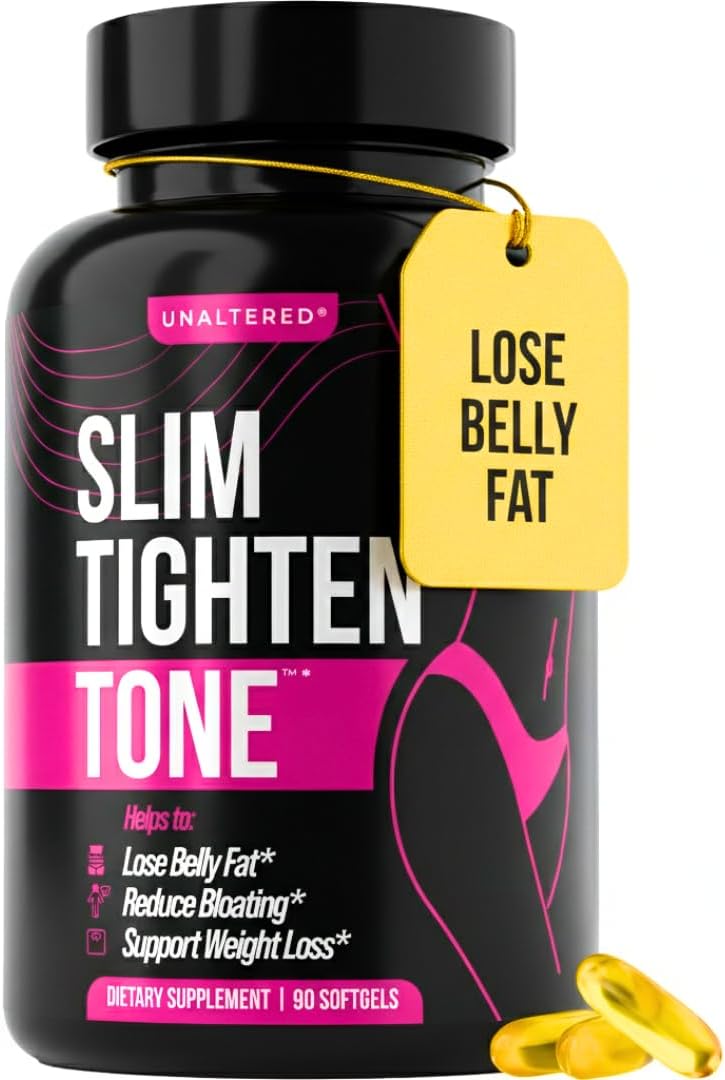 UNALTERED Belly Fat Burner for Women – Slim Waist, Lose Stomach Fat, Reduce Bloating – Natural Weight Loss Pills, Appetite Suppressant, & Metabolism Booster – 90 Capsules