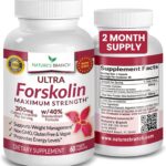 Ultra Forskolin for Weight Support - Maximum Strength, Coleus Forskohlii Root Powder Extract for Men & Women, Lean Supplement w/ 40% Standardized - Extra Strength Energy Boost Complex - 60 Capsules
