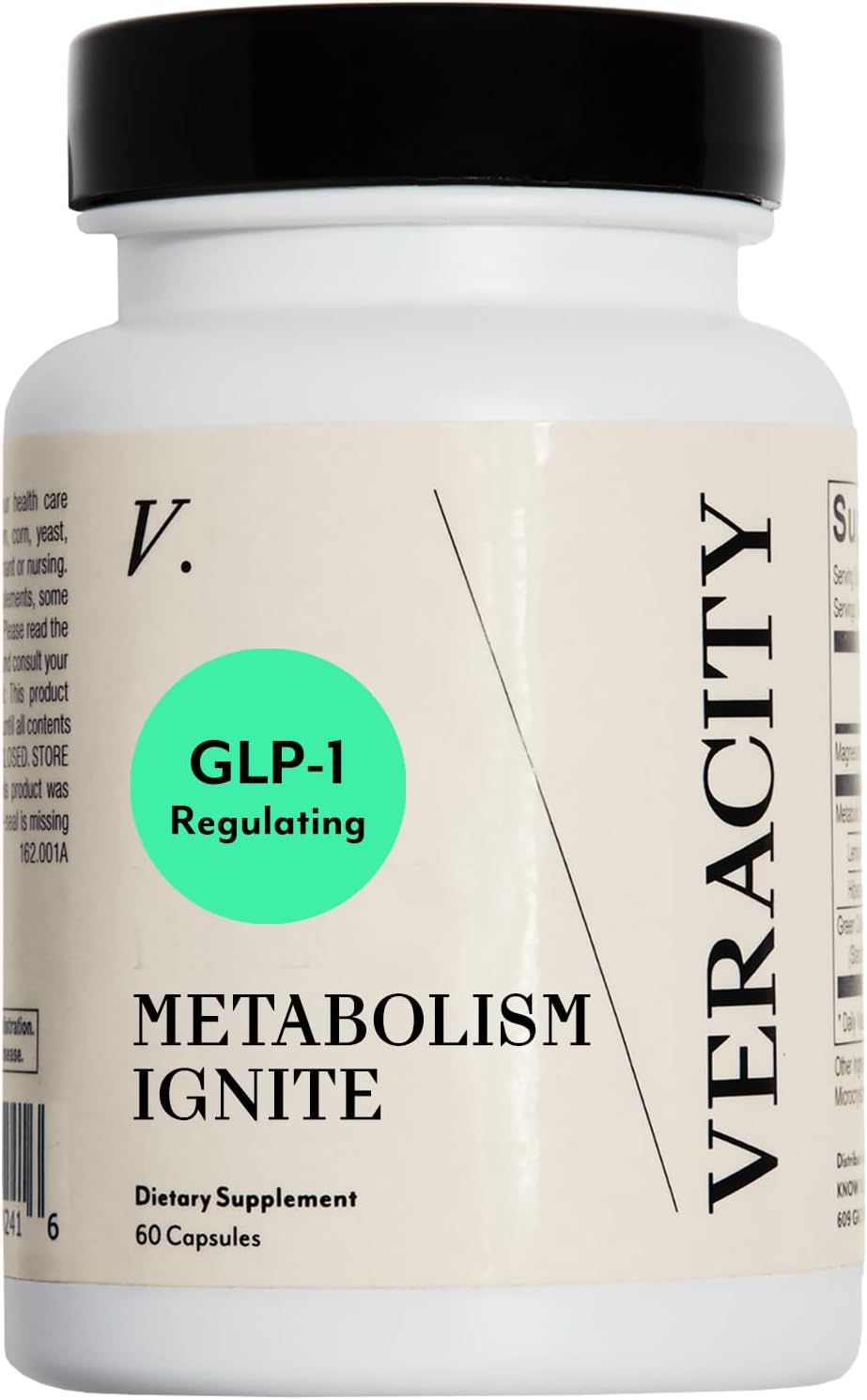 Veracity Metabolism Ignite – Boosts GLP-1 to Reduce Appetite and Cravings for Clinically Proven Weight Loss – Natural GLP-1 & Metabolic Support Supplement – Burns Fat – Side Effect Free – 30 Serving