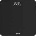 Vitafit Scale for Body Weight, High Accuracy 0.1lb by Our Professional Factory Since 2001, Digital Weight Scale LED and Step On, 3*AAA Batteries Included, 400lb/182kg, Spray Silver Black