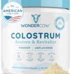 WONDERCOW Colostrum Supplement Powder for Gut Health, Immune Support & Wellness | Natural IgG Pure Whole Bovine Colostrum Superfood, Unflavored, 60 Servings