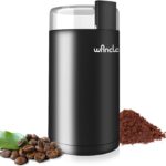 Wancle Electric Coffee Grinder, Spice Grinder, One Touch Coffee Mill for Beans, Spices and More, with Clean Brush Black