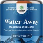 Water Away Herbal Diuretic Pills High Strength - Fluid Retention Supplement with Dandelion Leaf Extract & Green Tea for Bloating Relief for Women & Men - Capsules for Leg & Feet Swelling - 90 Count