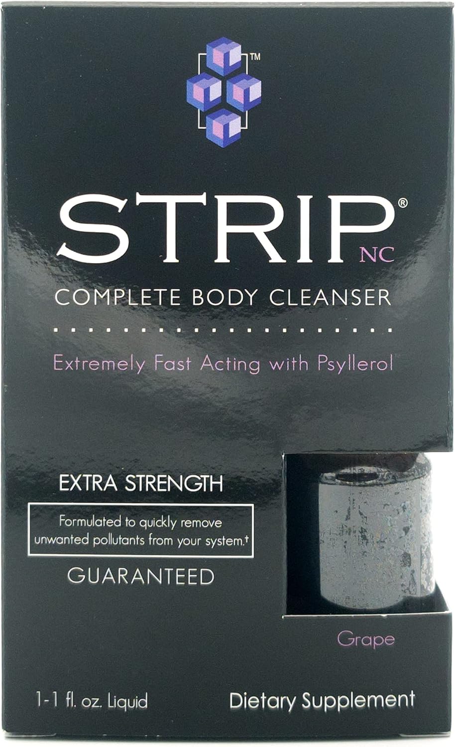 Wellgenix Strip NC Herbal Cleanse Detox Drink, 1 oz – Body Detox & System Cleanse, Grape Flavor – Flush Your System of Toxins for a Full Body Detox Cleanse