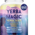 Yerba Magic Yerba Mate Capsules - 100% Pure Extract, High Potency Energy & Focus - 75mg Clean Caffeine Yerba Mate Pill, No Jitters, No Fillers - Unsmoked, South American Sourced - 60 Day Supply