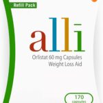 alli Diet Weight Loss Supplement Pills, Orlistat 60mg Capsules, 170 Count