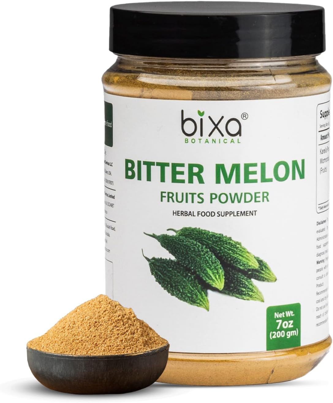 bixa BOTANICAL Bitter Melon Powder (Karela Powder) | 200 Grams / 7 OZ | Gluten Free, Steam Treated, Vegan, 100% Pure.